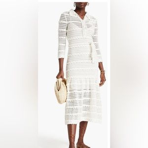 Zimmerman white crochet midi dress